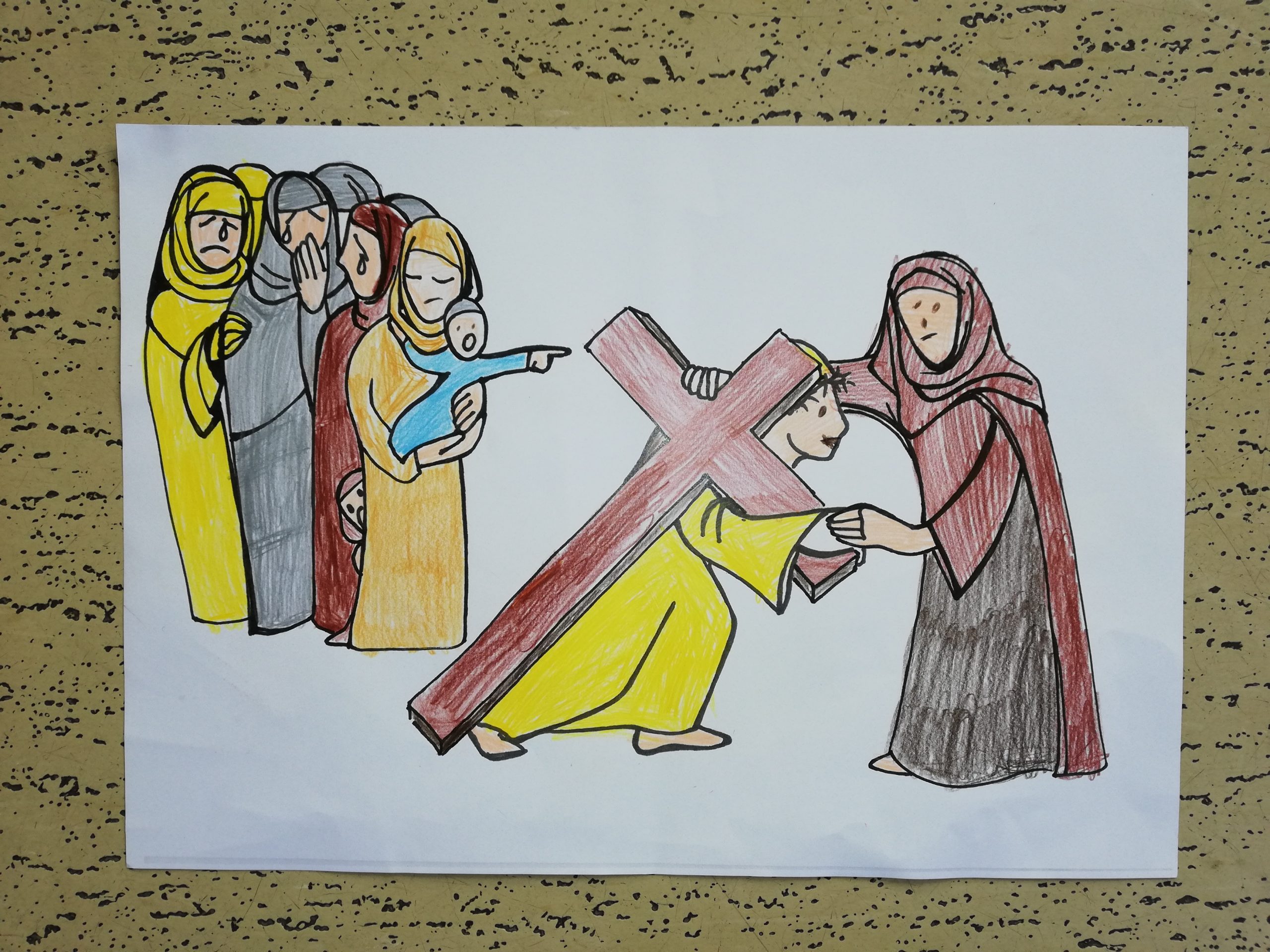 11. Jesus begegnet den weinenden Frauen und seiner Mutter